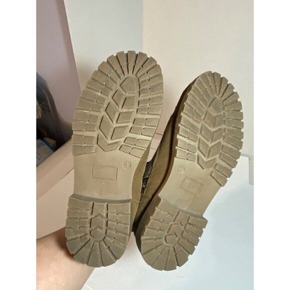 DayFive Ridge Faux Suede Lace Up Fleece Lined Brown Boots Kids' Size 4 - Picture 8 of 9